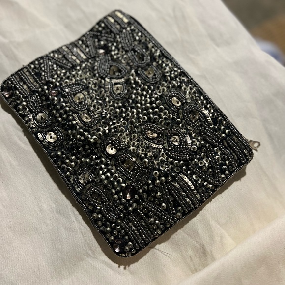 LULU TOWNSEND BEADED EVENING CLUTCH BAG - Picture 2 of 5